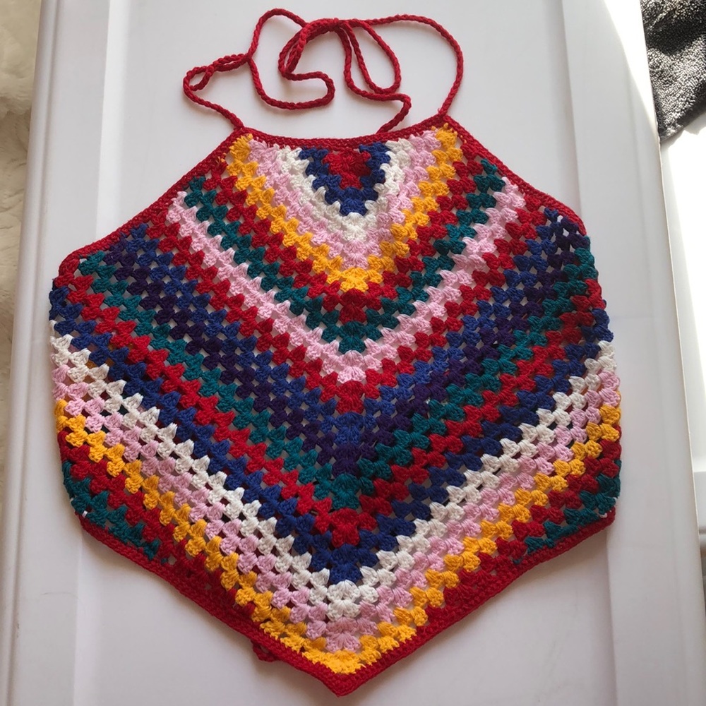 Rainbow Crochet Top F21
